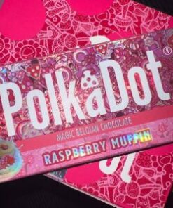 Polkadot Raspberry Muffin Chocolate Mushroom Belgian Chocolate For Sale